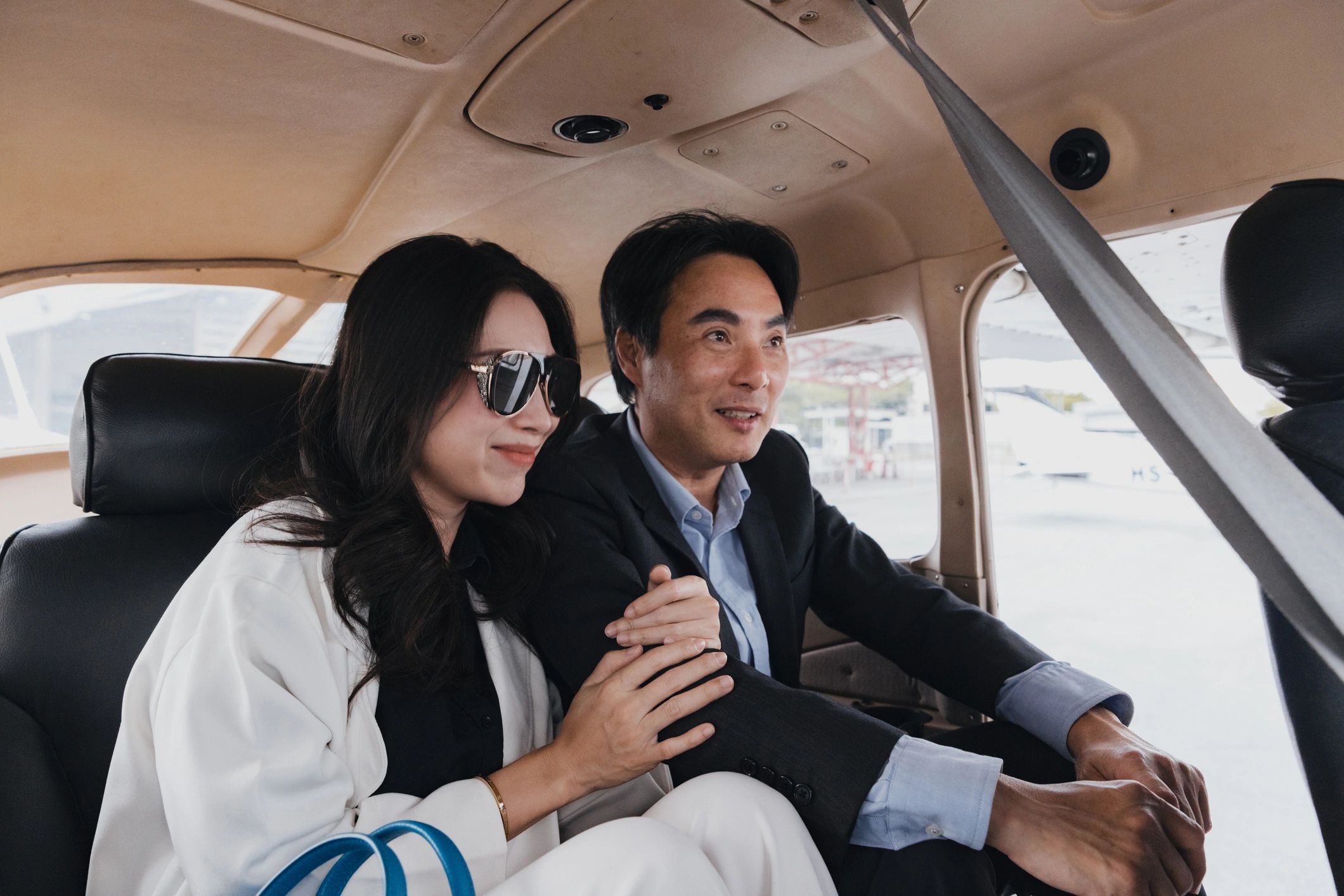 Exclusive travel experience, couple enjoying a private destination